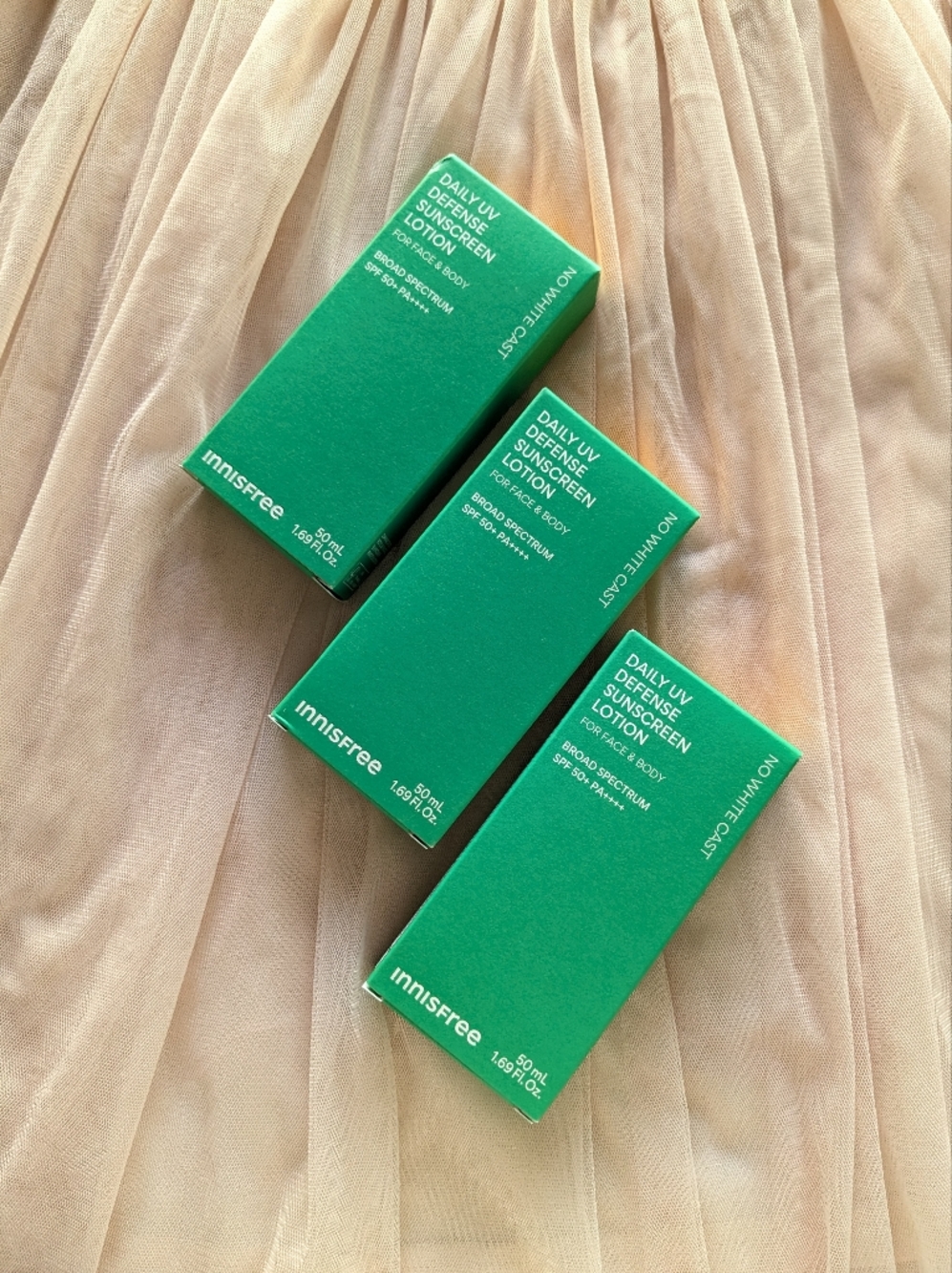 innisfree Daily UV Invisible Korean Sunscreen Lotion SPF 50+ - Set of 3